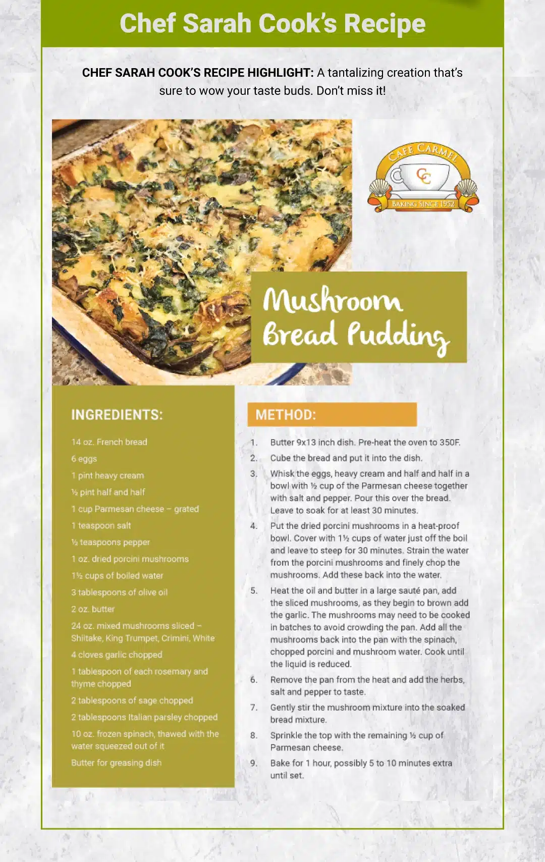 CC - Café Carmel to Participate in the Big Sur Foragers Festival Fungus Face Off 2