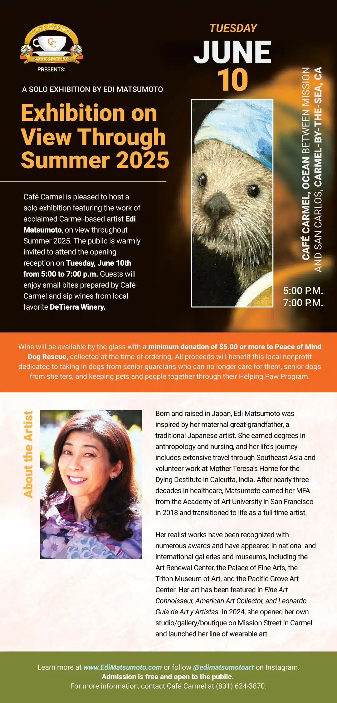 Edi Matsumoto exhibition event flier