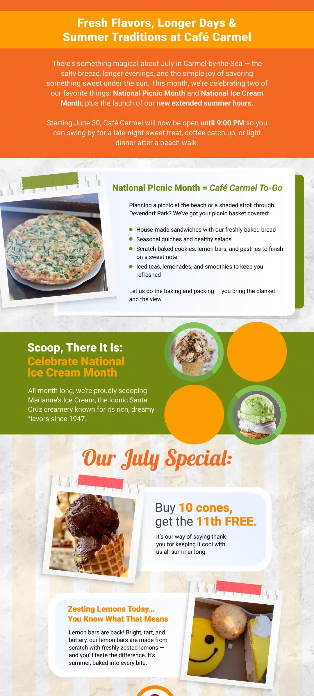 CC - Baked Fresh Daily & Scooped with Love — Summer at Café Carmel 2