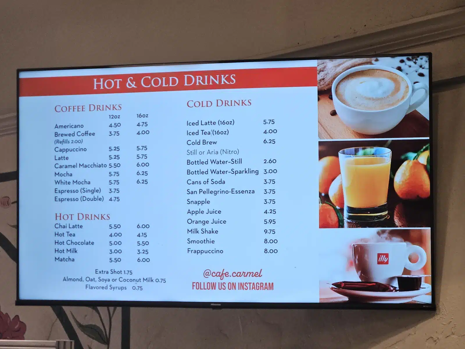 CC - Drink menu