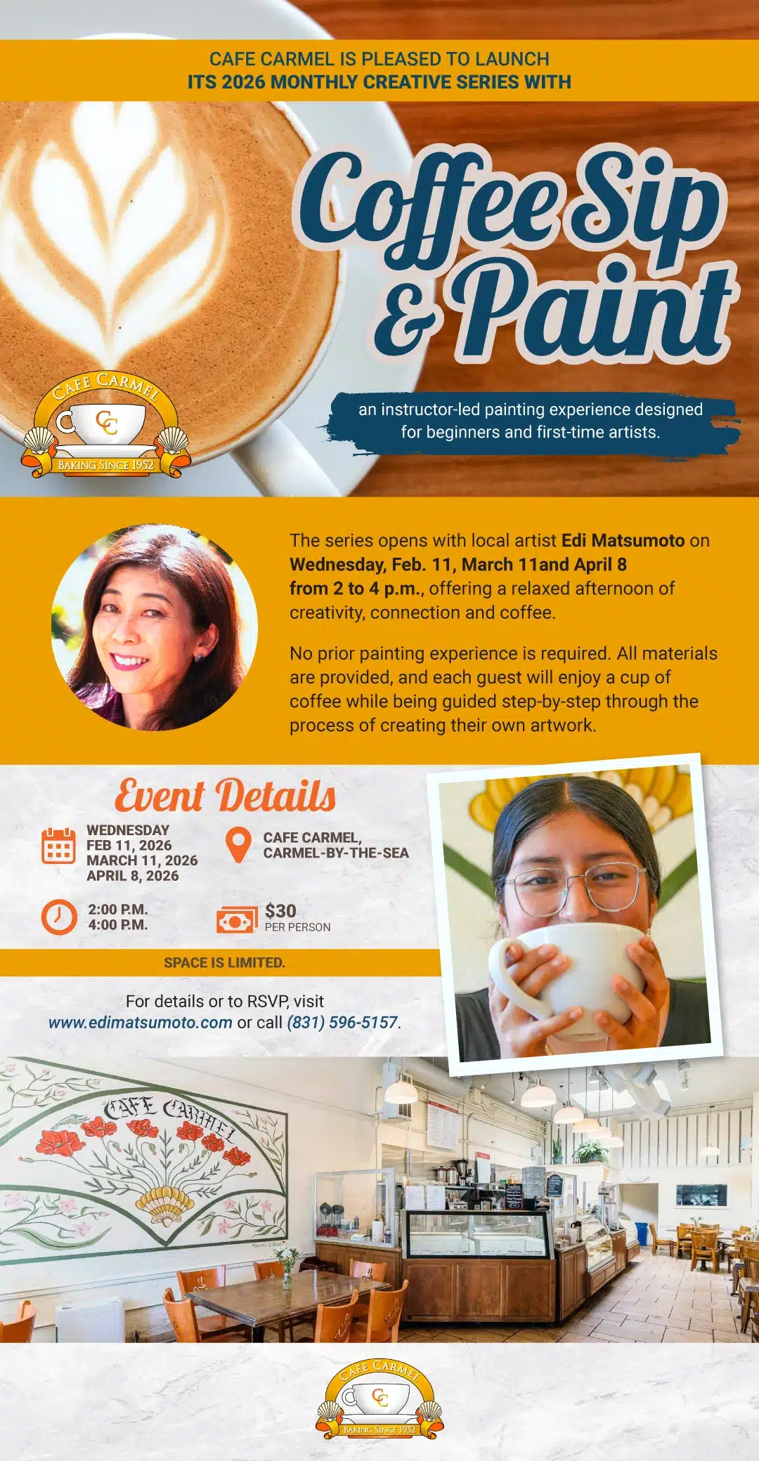 CC - Cafe Carmel is pleased to launch its 2026 monthly creative series