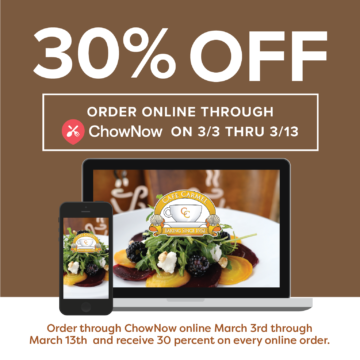 Cafe Carmel Third Anniversary ChowNow