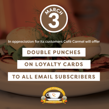 Cafe Carmel Third Anniversary Loyalty Cards