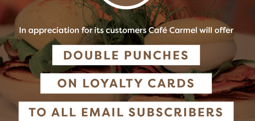 Cafe Carmel Third Anniversary Loyalty Cards