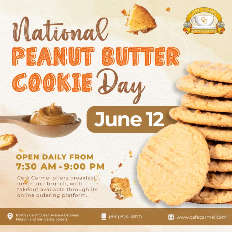 June 12 National Peanut Butter Cookie Day Café Carmel