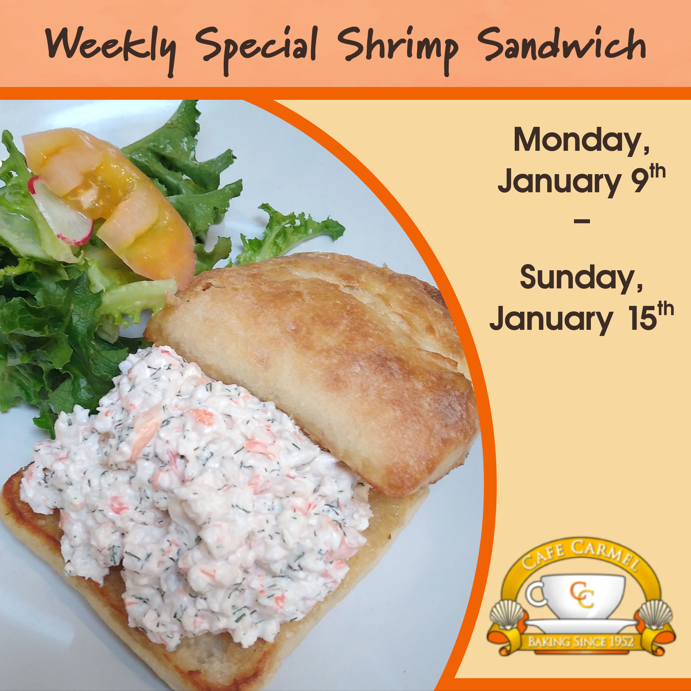 Weekly Special Shrimp Sandwich