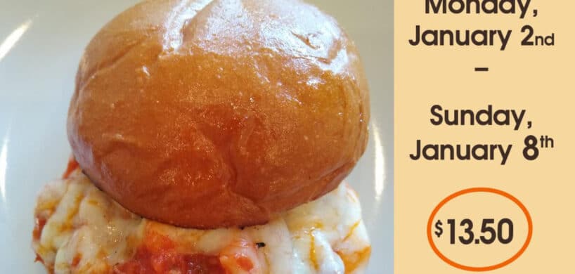 Weekly Special Homemade Meatball Sandwich