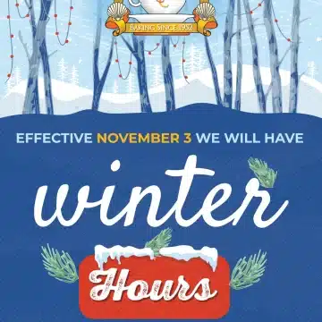 CC- Café Carmel's Winter Hours!
