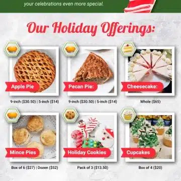 Indulge in Holiday Delights from Café Carmel – Order by December 15th!