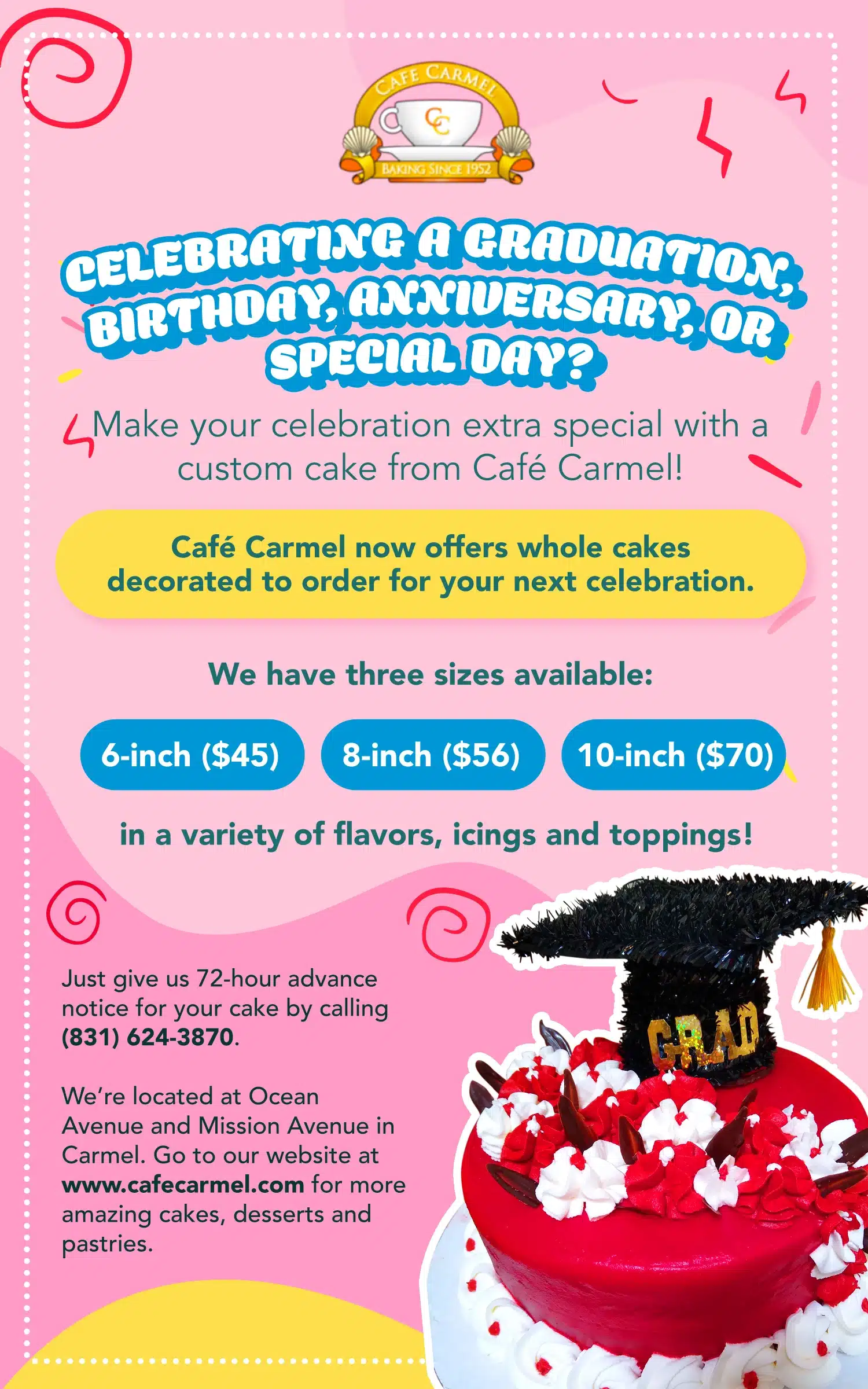 Cafe Carmel Cake Flyer